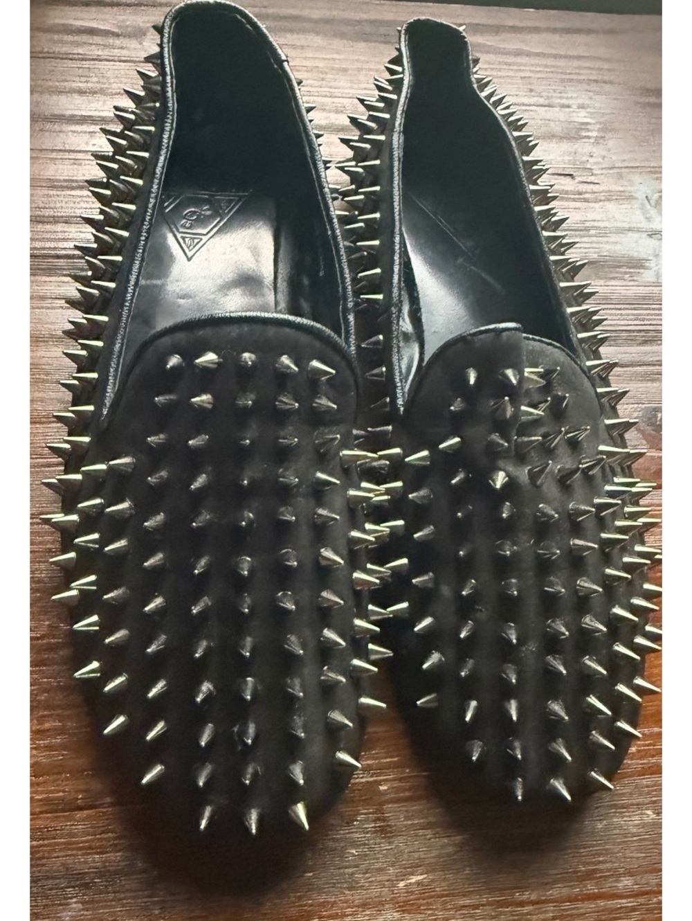 Unite Black Suede Loafers sz 9  with Silver Spikes [COPY]